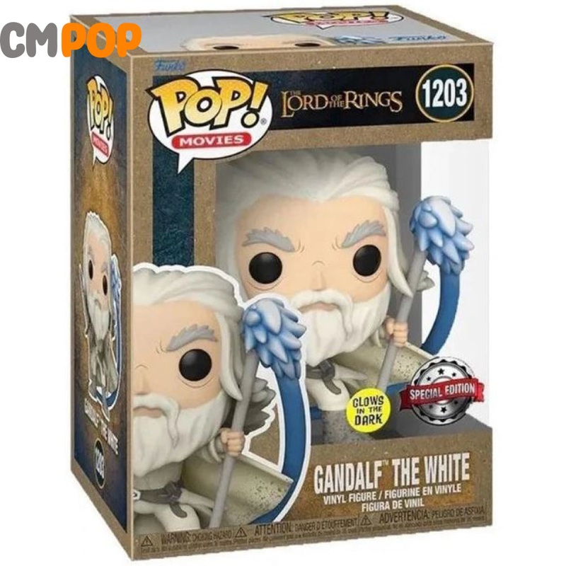 Gandalf The White - w/Sword & Staff - #1203 - Funko Pop! -Earth Day The Lord of the Rings - Movies