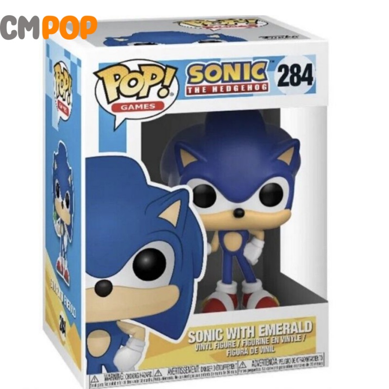 Sonic With Emerald - #284 - Funko Pop! - Sonic the Hedgehog