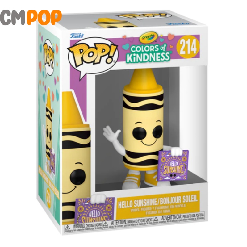 Yellow Kindness Crayon - #214 - Funko Pop! - Crayola - Ad Icons - Colours of Kindness