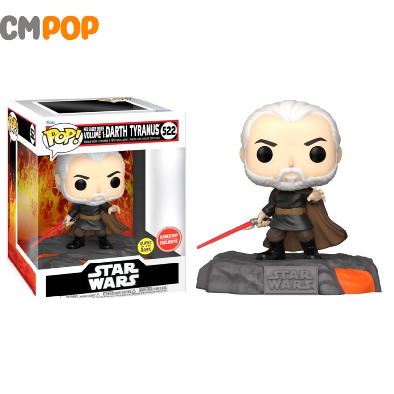 Darth Tyanus - Star Wars Red Saber Series 1  #522 - Funko Pop! - Star Wars - GITD -GameStop Exclusive