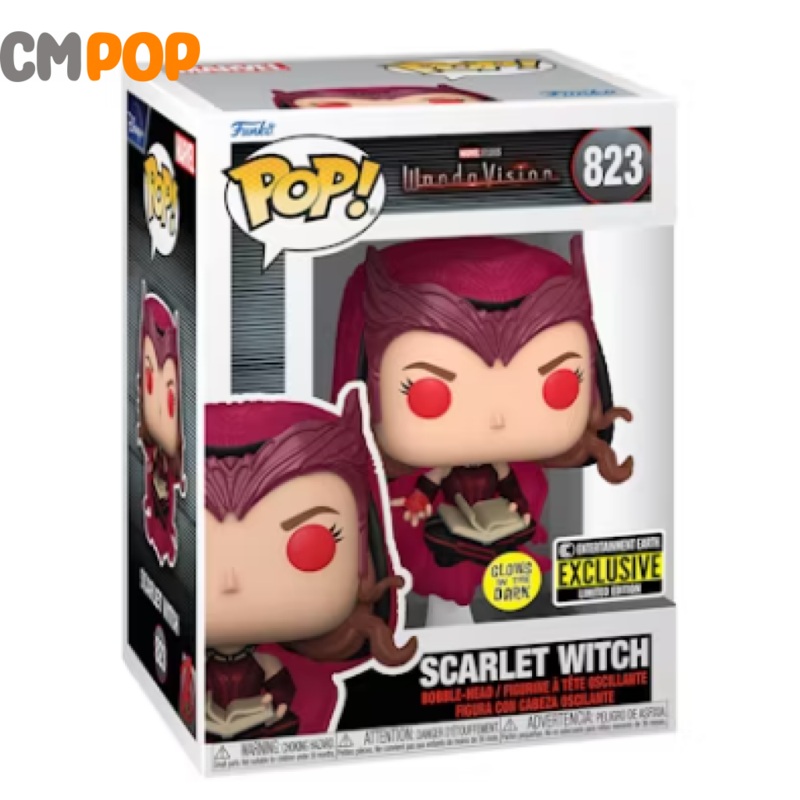 Marvel WandaVision - Scarlet Witch - #823- Funko Pop! - Scarlet Witch - GITD - Entertainment Earth Exclusive