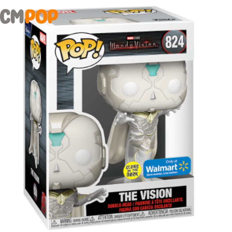 The Vision - #824- Funko Pop! - The Vision  Wanda Vision - GITD - Walmart Exclusive