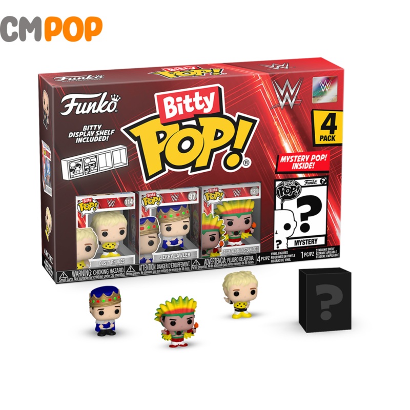 WWE Dusty Rhodes / Jerry Lawler / Ricky The Dragon Steamboat - Bitty Pop 4 Pack Bitty Pop! - Funko Bitty Pop! - WWE