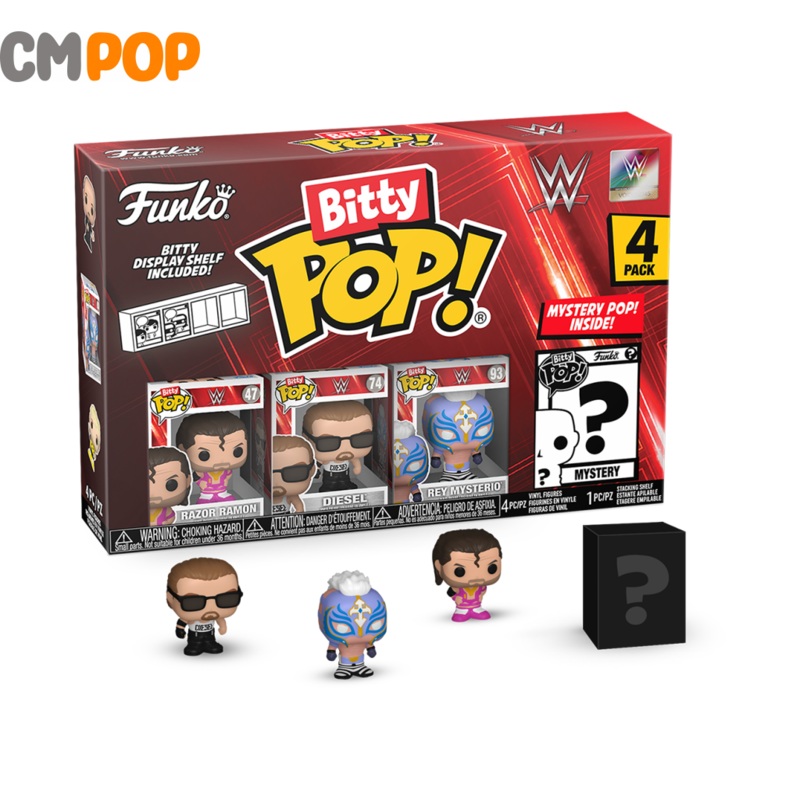WWE Razor Ramon / Diesel / Rey Mysterio - Bitty Pop 4 Pack Bitty Pop! - Funko Bitty Pop! - WWE