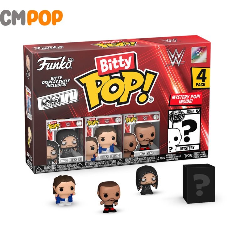 WWE  Undertaker / British Bulldog / Batista - Bitty Pop 4 Pack Bitty Pop! - Funko Bitty Pop! - WWE