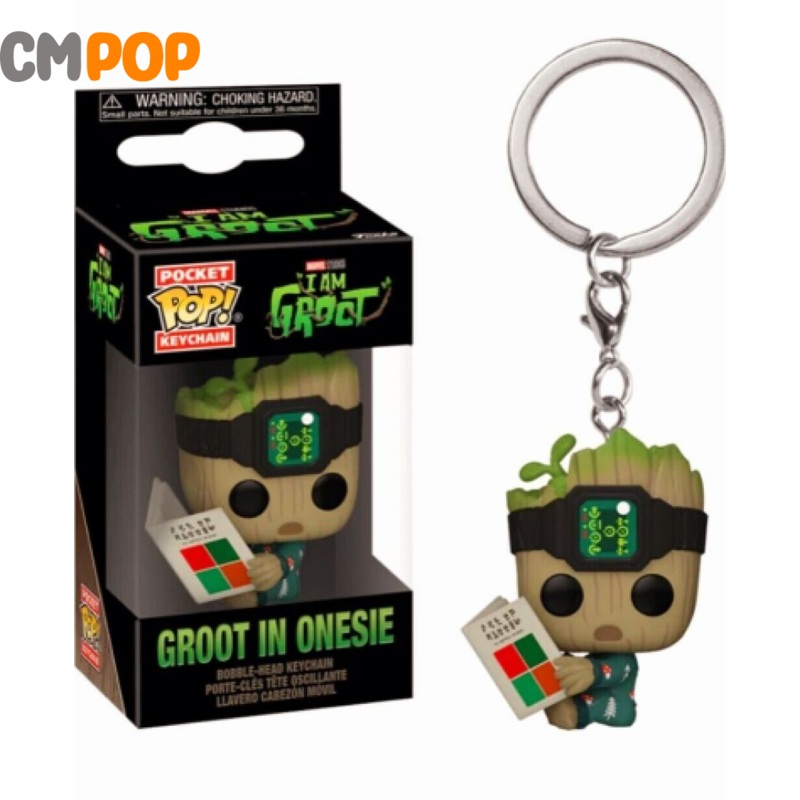 Groot In Onesie With Book - Funko Pop! - Keychain - Marvel
