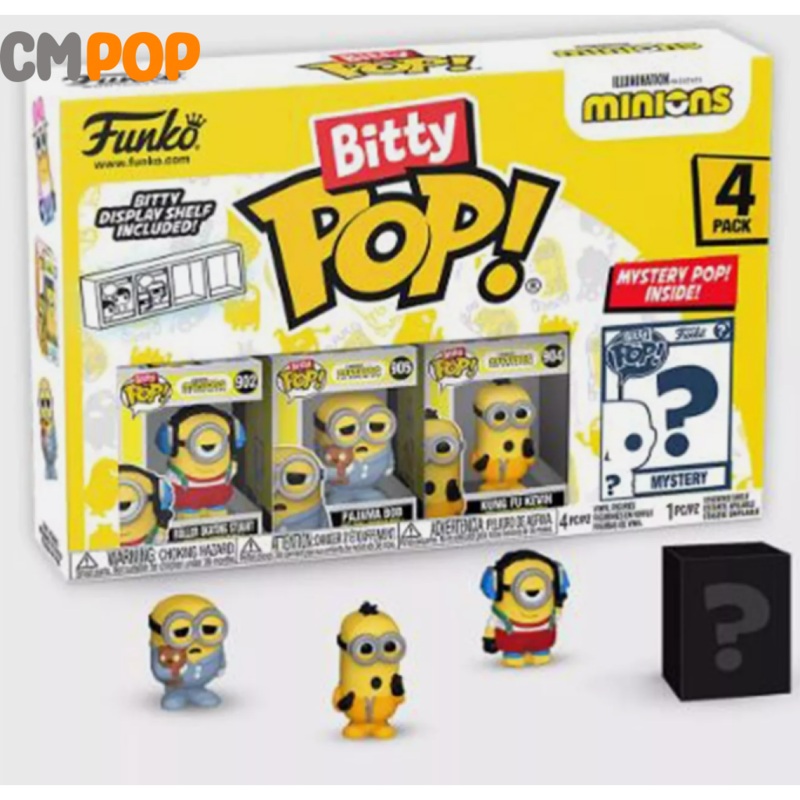 Roller Skating Stuart 4 Pack Bitty Funko Pop! - Minions - Chance Of Chase   - Bitty Pop