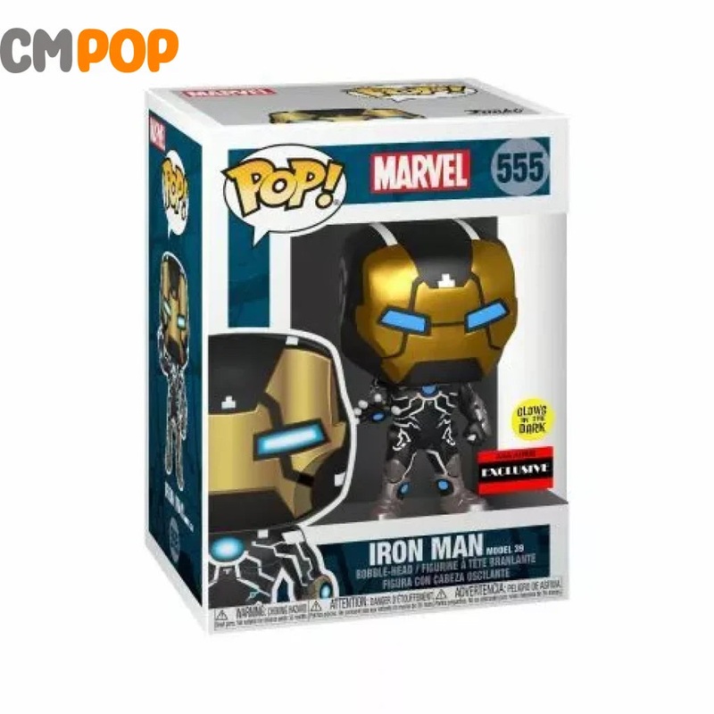 Iron Man (Model 39)   - #555 - Funko Pop!  - Marvel - GITD - AAA ANlME Exclusive