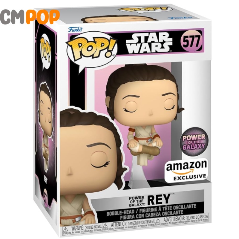 Rey - #577 - Funko Pop! - Star Wars  - Amazon Exclusive- Power Of The Galaxy