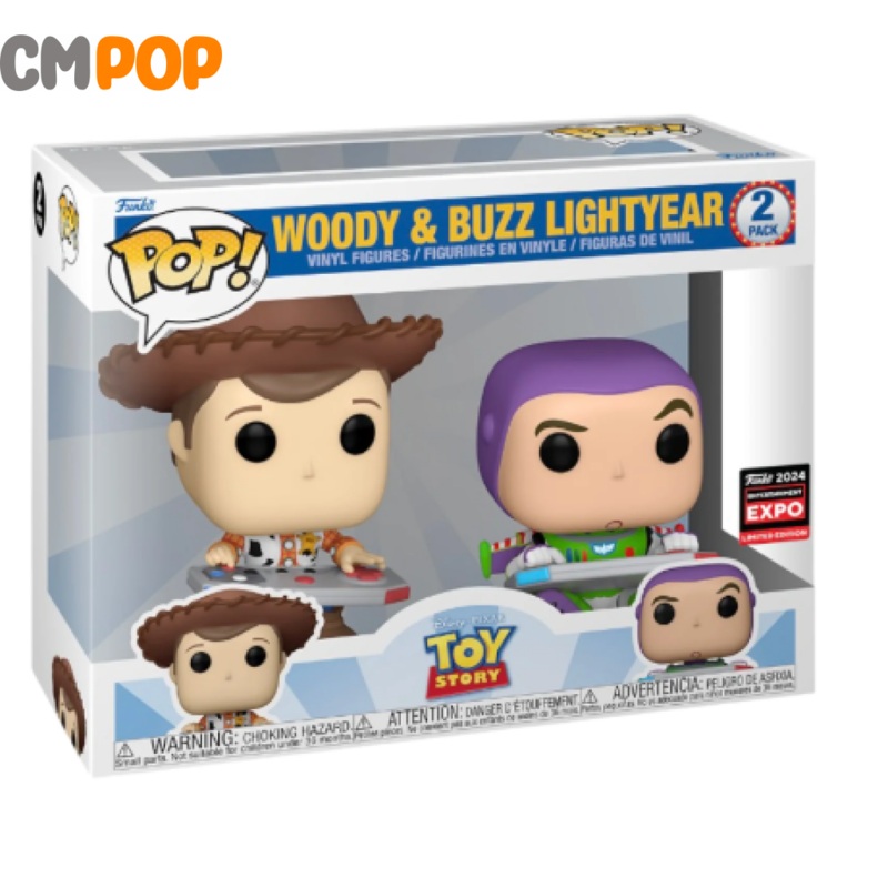 Woody & Buzz Lightyear  2PK - Funko Pop!  - Toy Story  - 2024 EXPO Entertainment Limited Edition