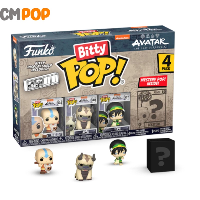Avatar The Last Airbender - Aang - 4 Pack Bitty Funko Pop! - Avatar- Bitty Pop