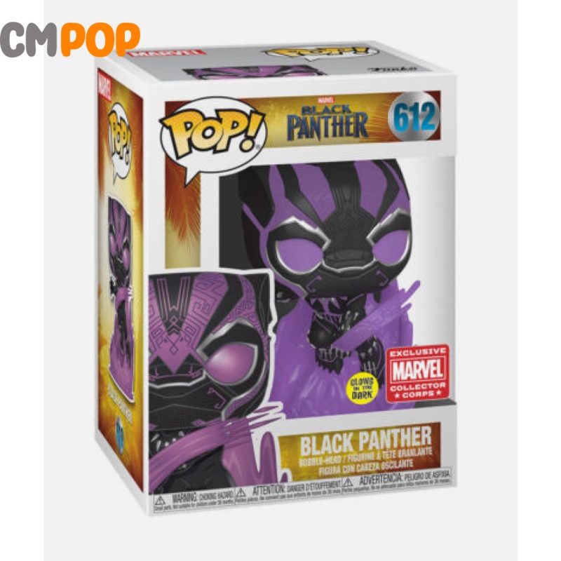 Black Panther - #612 - Funko Pop! - Black Panther - Marvel - GITD - MCC Exclusive