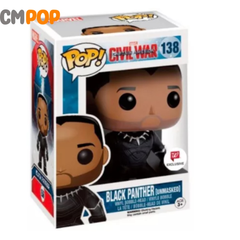 Black Panther (Unmasked)  - #138 - Funko Pop! - Marvel - Civil War - Walgreen Exclusive