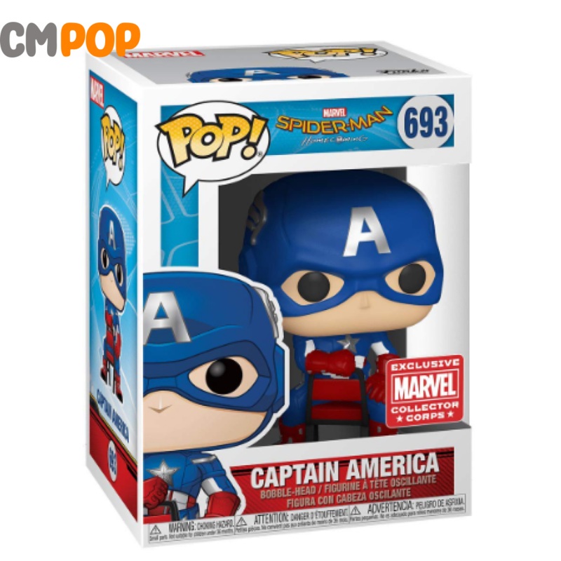 Captain America  - #693 Funko Pop! - Spider-Man Marvel - Collector Corps Exclusive