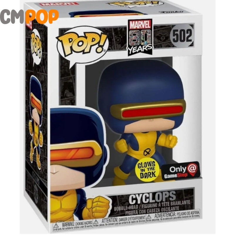 Cyclops - #502 - Funko Pop! - Marvel 80 Years - GITD -GameStop Exclusive