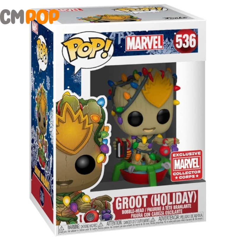 Groot ( Holiday) - #536 - Funko Pop!  - Marvel  -  Collector Corps Exclusive