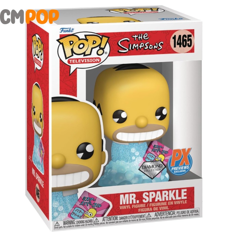 Mr. Sparkle - #1465 - Funko Pop! - The Simpsons - Diamond Collection - PX Exclusive
