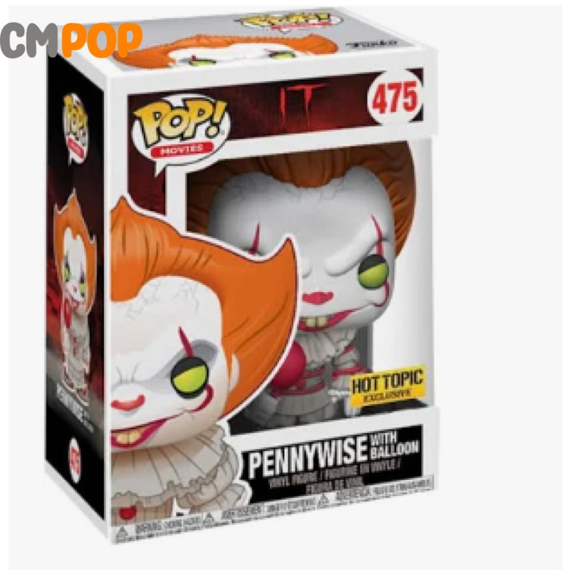 Pennywise With Balloon - #475 - Funko Pop! -  IT - Horror - Hot Topic Exclusive
