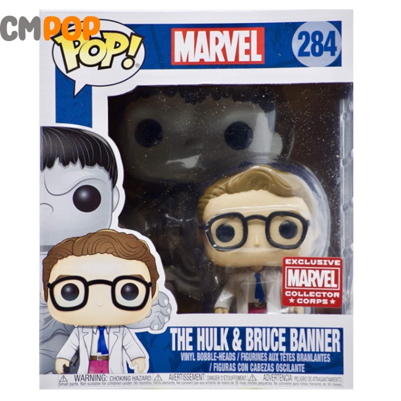The Hulk & Bruce Banner - #284 - Funko Pop! - Marvel   - Collector Corps Exclusive