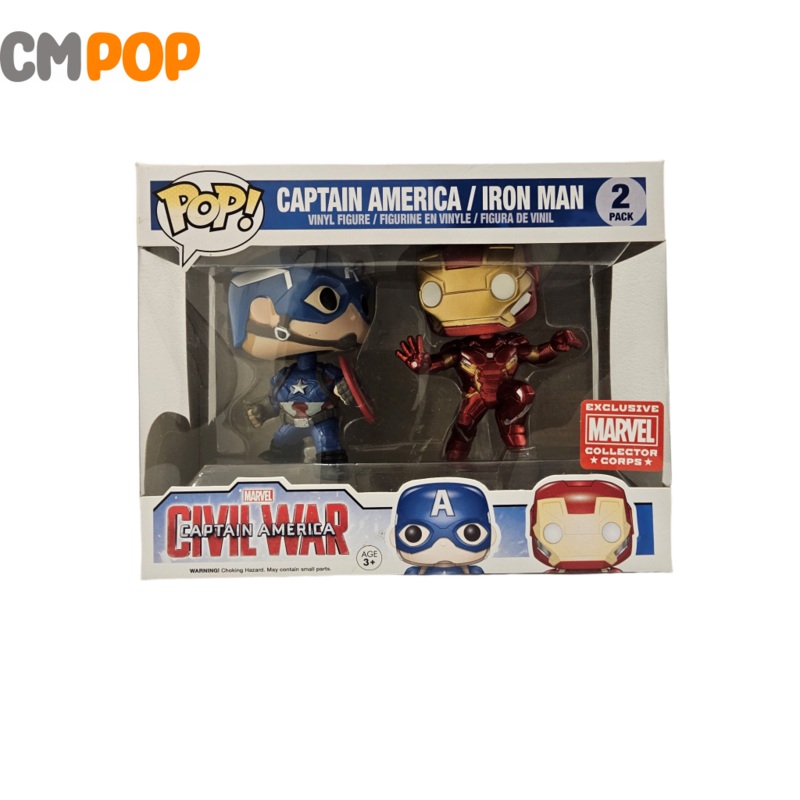 Captain America & Iron Man - 2 Pack - Funko Pop! - Civil War - Marvel - MCC Exclusive
