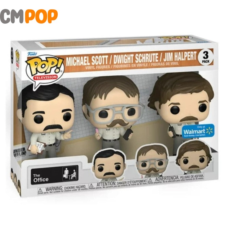 Michael Scott, Dwight Shrute, Jim Halpert - 3 Pack - Funko Pop! -  The Office - Walrmart Exclusive