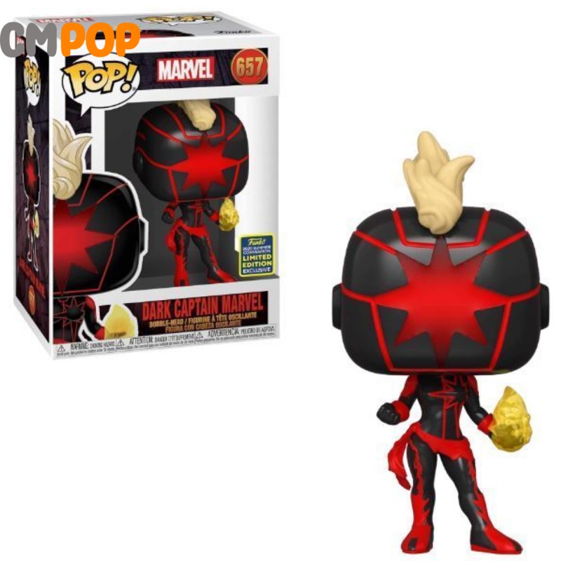 Dark Captain Marvel - #657 - Funko Pop! -  - Marvel - 2020 Summer Con Exclusive