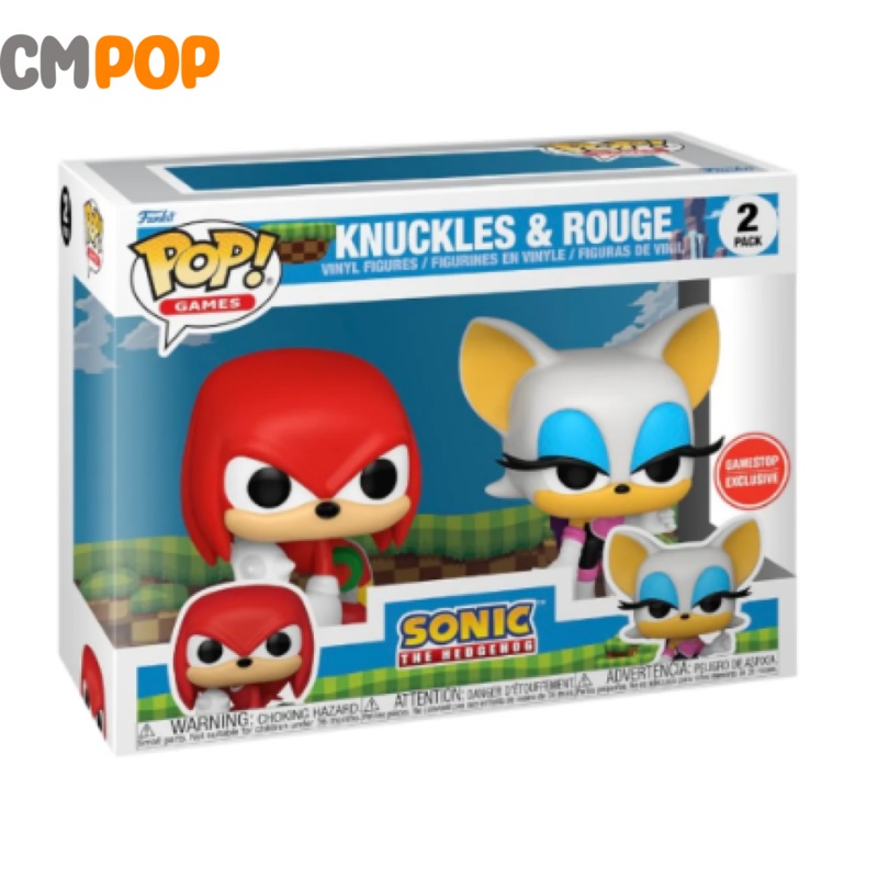 Knuckles And Rouge - Funko Pop! - 2Pk  - Sonic The Hedgehog - GameStop Exclusive