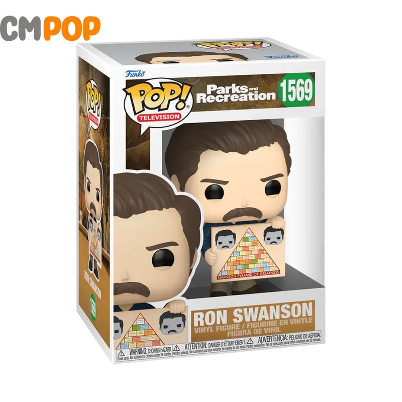 Ron Swanson (With Pyramid Of Greatness)  - #1569 - Funko Pop! - Parks and Rec