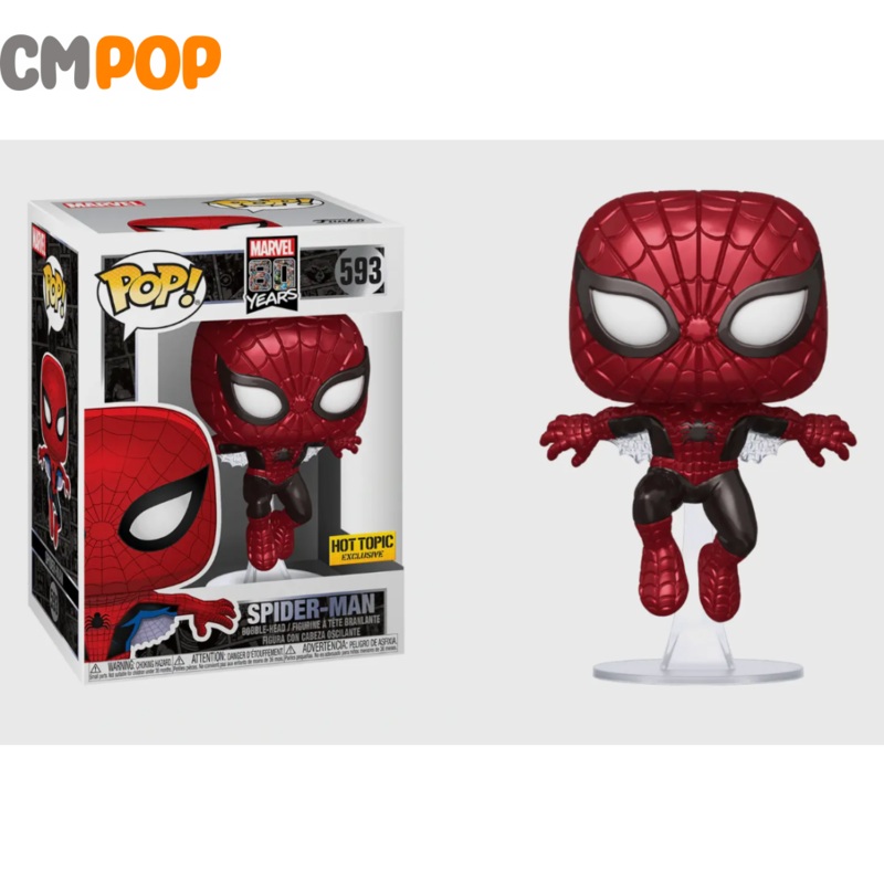 Spider-Man - #593 - Funko Pop! -  Marvel 80 Years - Hot Topic Exclusive