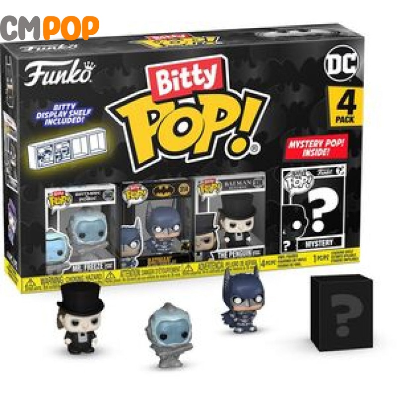 Batman 85th Anniversary - Mr Freeze / Batman / The Penguin - Batman Series 1  - Funko Bitty Pop! - DC