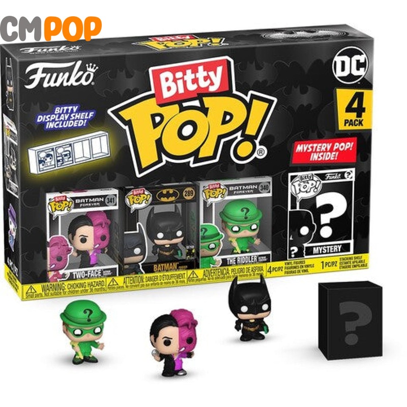 Batman 85th Anniversary - Two-Faced / Batman / The Riddler - Batman Series 1  - Funko Bitty Pop! - DC