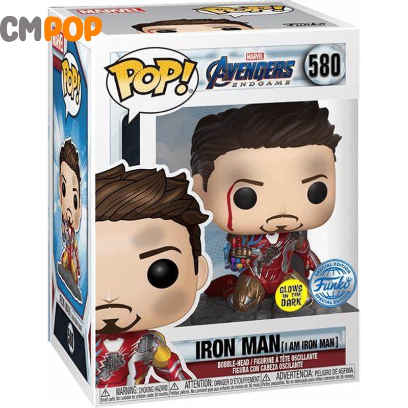 Iron Man - I Am Iron Man GITD - #580 - Funko Pop! - Marvel - GITD - Special Edition Exclusive