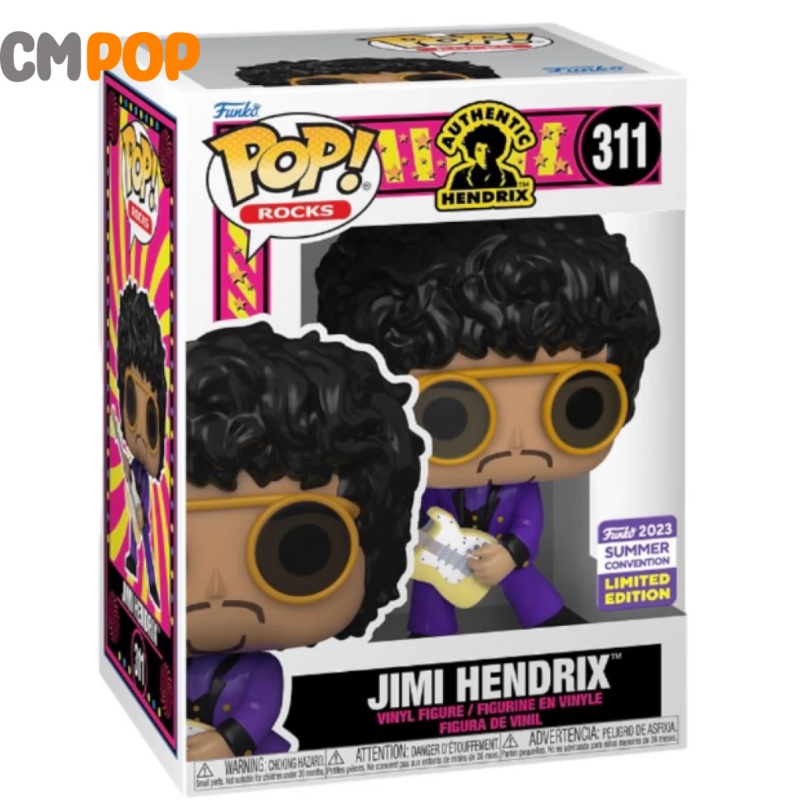 Jimi Hendrix  - #311 - Funko Pop! - Rocks - Authentic Hendrix  - Funko 2023 Summer Convention Limited Edition