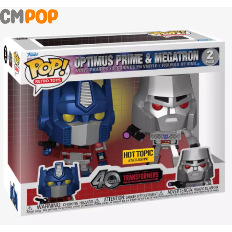 Optimus Prime and Megatron- 2 Pack - Funko Pop! -Transformers - Retro Toys - Hot Topic Exclusive