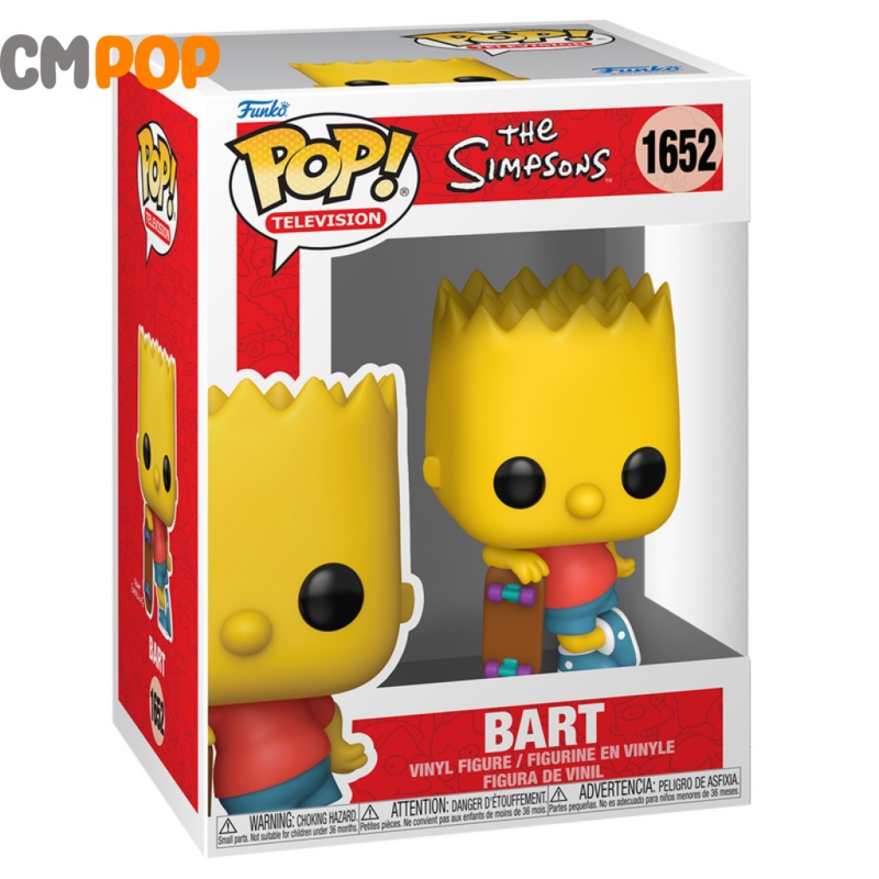 Bart with Skateboard - #1652 - Funko Pop! - Television - The Simpsons