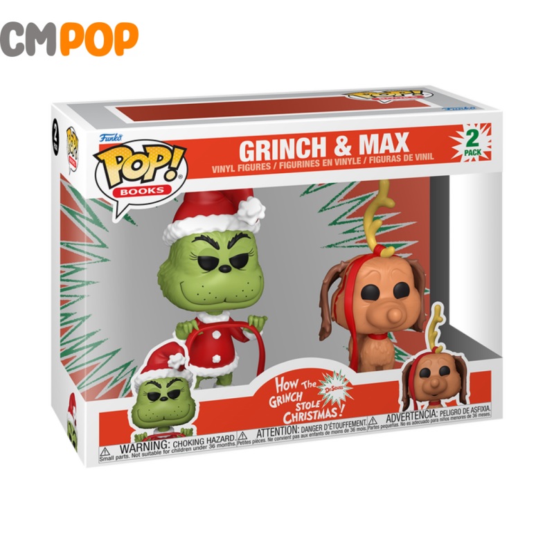 Grinch with Max 2 Pack - Funko Pop! - How the Grinch Stole Christmas - Dr Seuss - Books