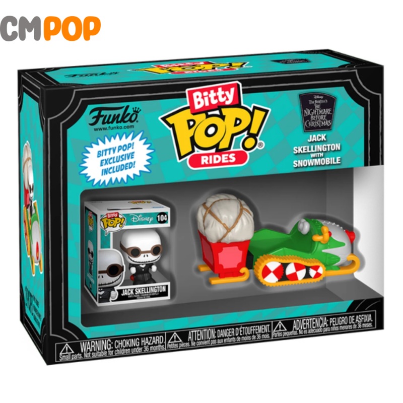 Jack Skellington With Snowmobile  -  Bitty Funko Pop! - TNBC - Bitty Pop Ride
