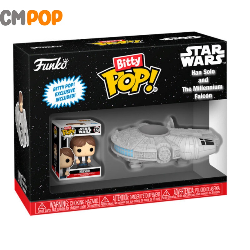 Star Wars Han Solo And the Millennium Falcon -  Bitty Funko Pop! - Star Wars  - Bitty Pop Ride