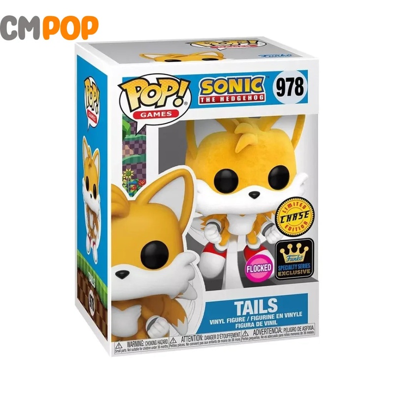 Tails (Flying)  -#978 - Funko Pop! - Sonic the Hedgehog  - Funko Specialty Series Exclusive - Flocked- Limited Edition Chase