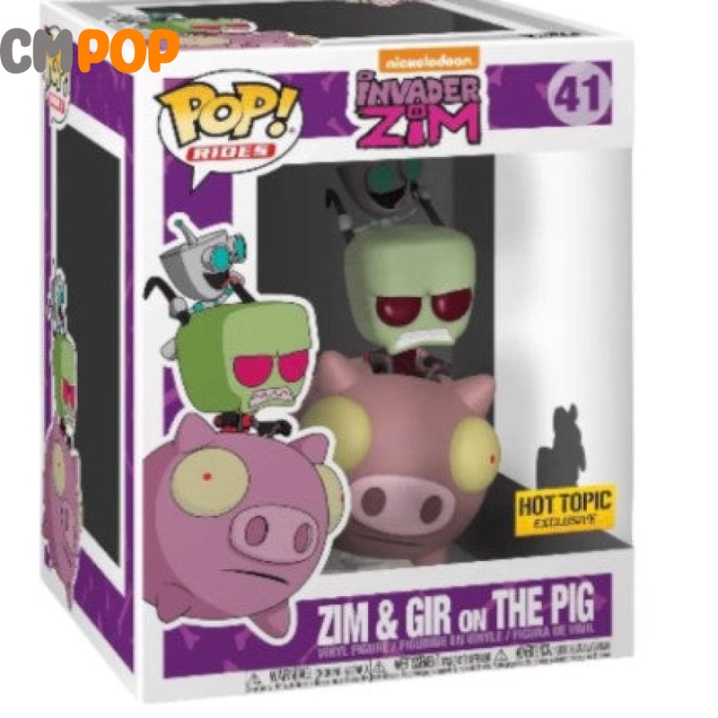 Zim & Gir on The Pig - #41 - Funko Pop! - Rides  - Invader Zim - Hot Topic Exclusive