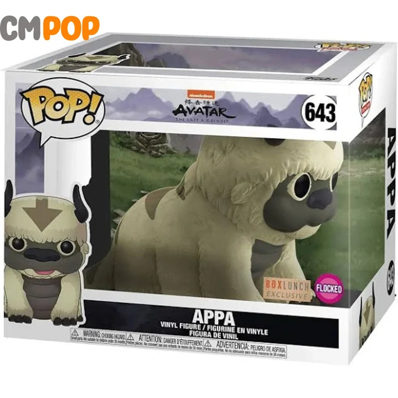 Appa  #643 - Funko Pop! - Animation - Avatar The Last Airbender - Flocked - Box Lunch Exclusive