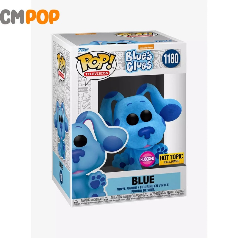 Blue - #1180 - Funko Pop! - Television - Blues clues - Nickelodeon -  Flocked - Hot Topic Exclusive
