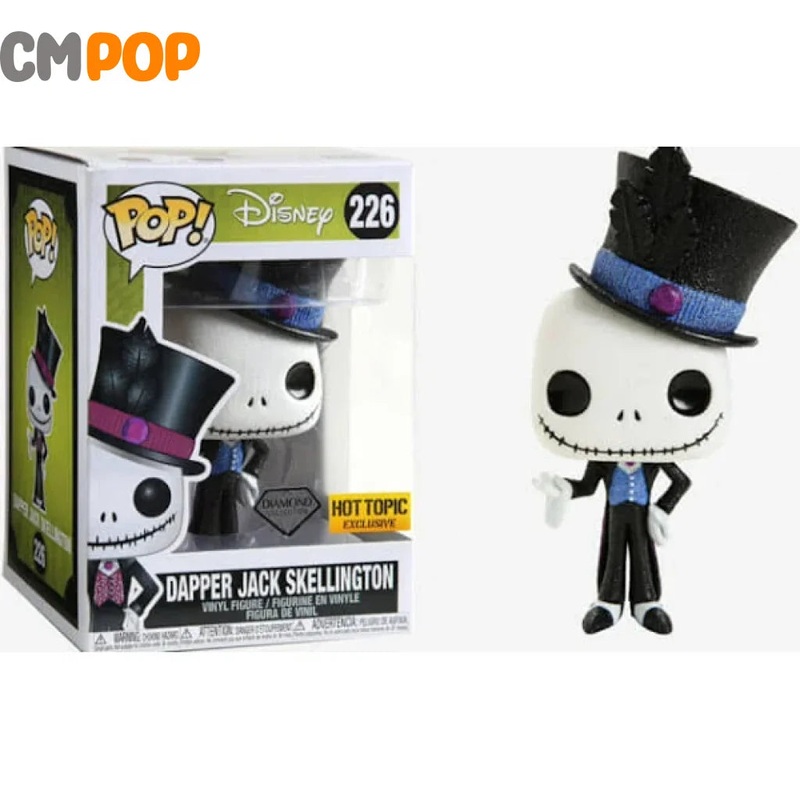 Dapper Jack Skellington - #226 - Funko Pop! - Nightmare Before Christmas - Diamond Collection - Hot Topic Exclusive