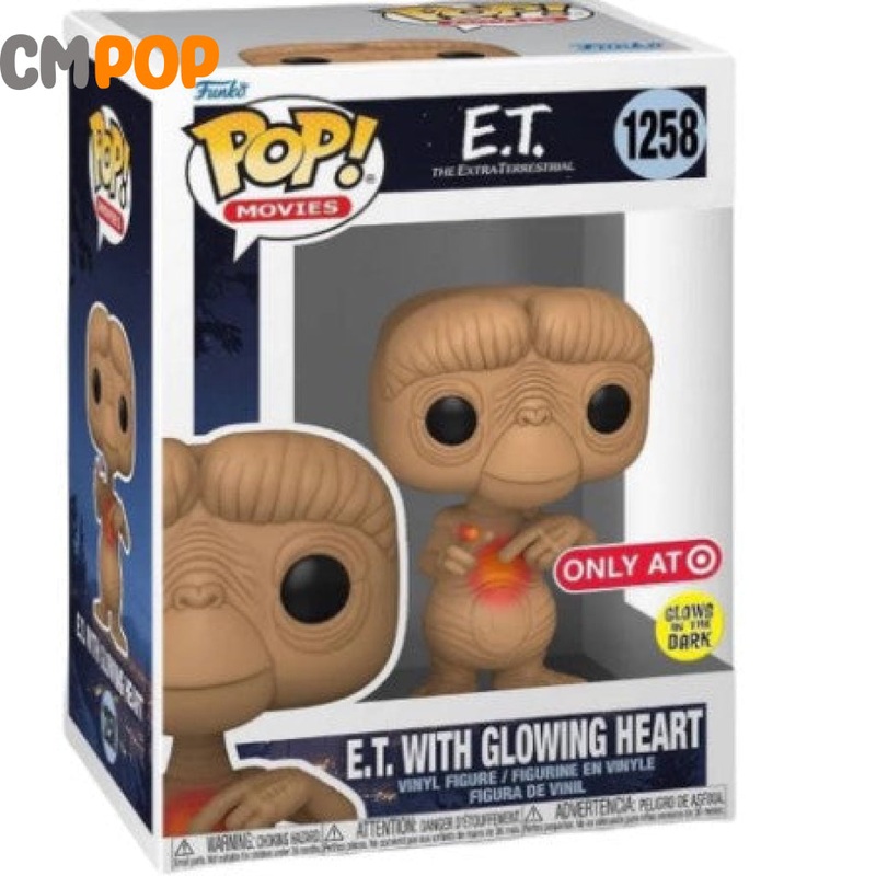 E.T with Glowing Heart - #1258- Funko Pop! - E.T - Glows in Dark - Target Exclusive