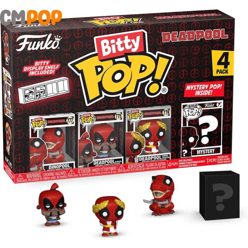 Deadpool- Dinopool 4 Pack -  Bitty Funko Pop! - Marvel - Mystery Pop