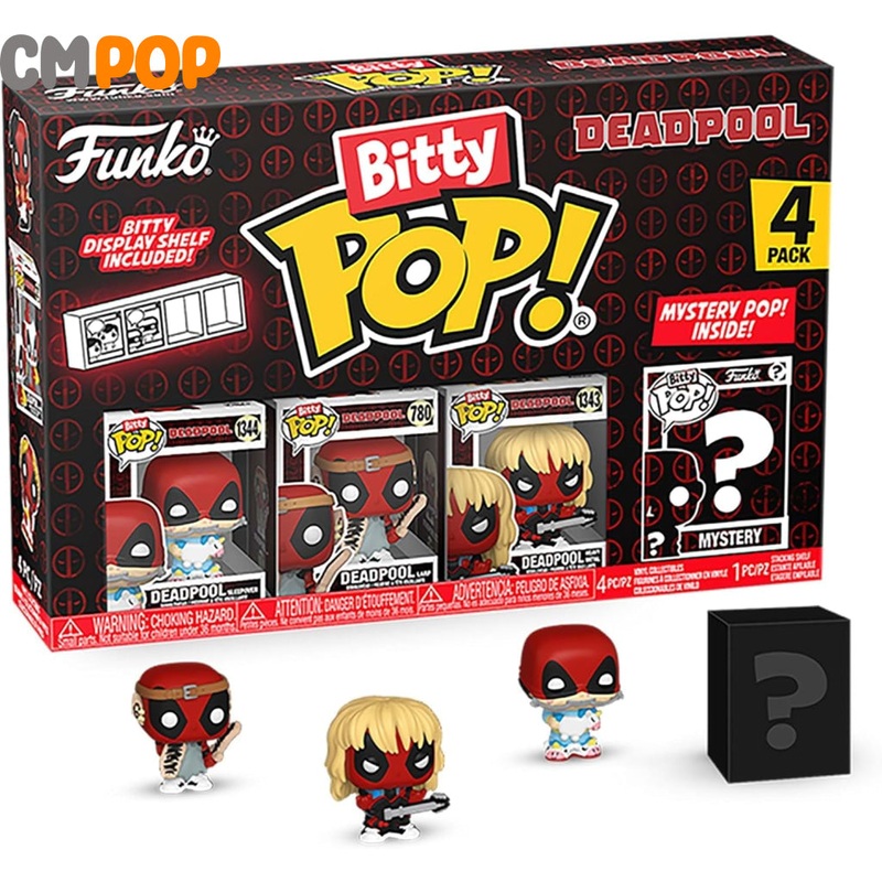 Deadpool - Sleepover 4 Pack -  Bitty Funko Pop! - Marvel - Mystery Pop