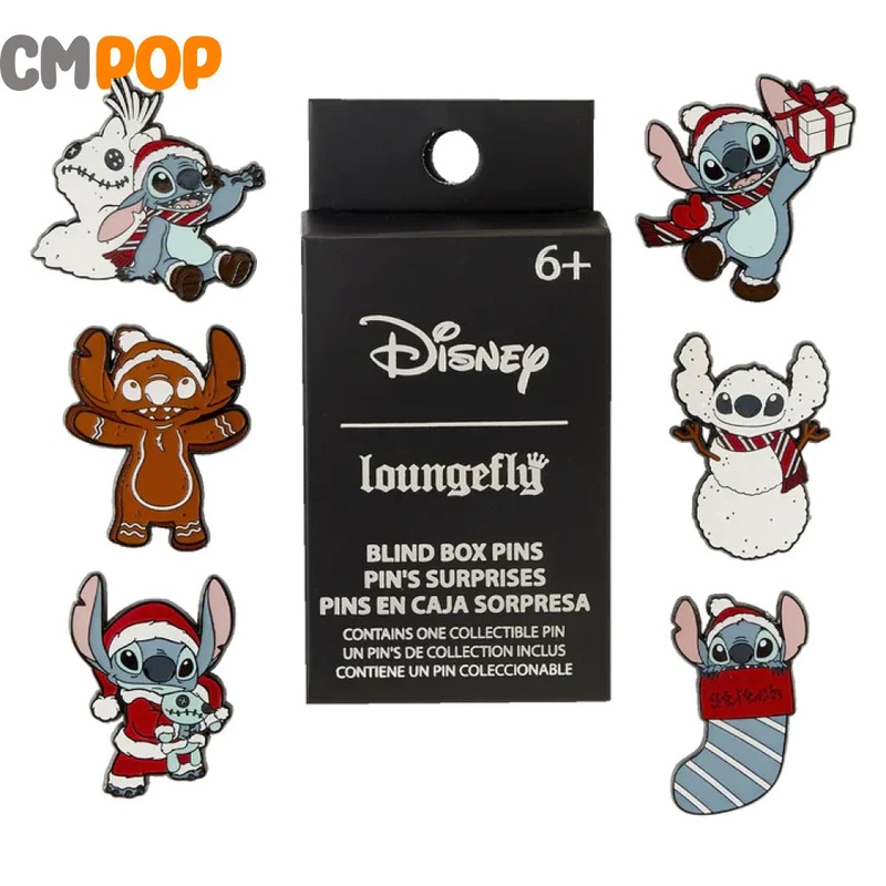 Lilo & Stitch Holiday Stitch Blind Box Enamel Pins  - Loungefly