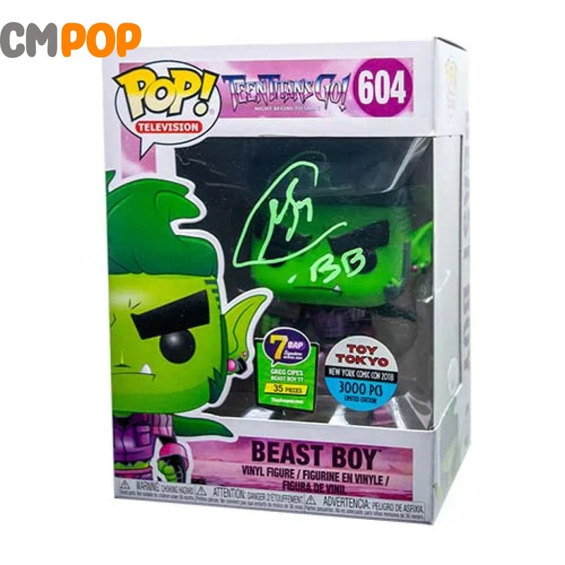 Beastboy - #604 - Funko Pop! - Television - Teen Titans Go - Toy Tokyo New York Comic Con 2018 -  Signed by Greg Cipes (35 pcs) - Certified Pop!
