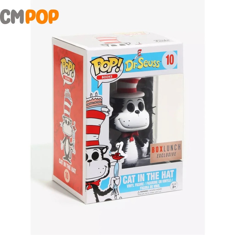 Cat In The Hat  - #10 - Funko Pop! - Books - Dr Seuss - Box Lunch Exclusive