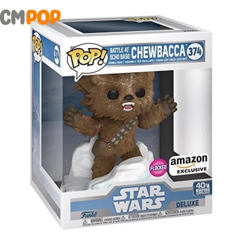 Chewbacca ( Battle at Echo Base) - #374 - Funko Pop! - Jumbo - Star Wars - Flocked - Amazon Exclusive